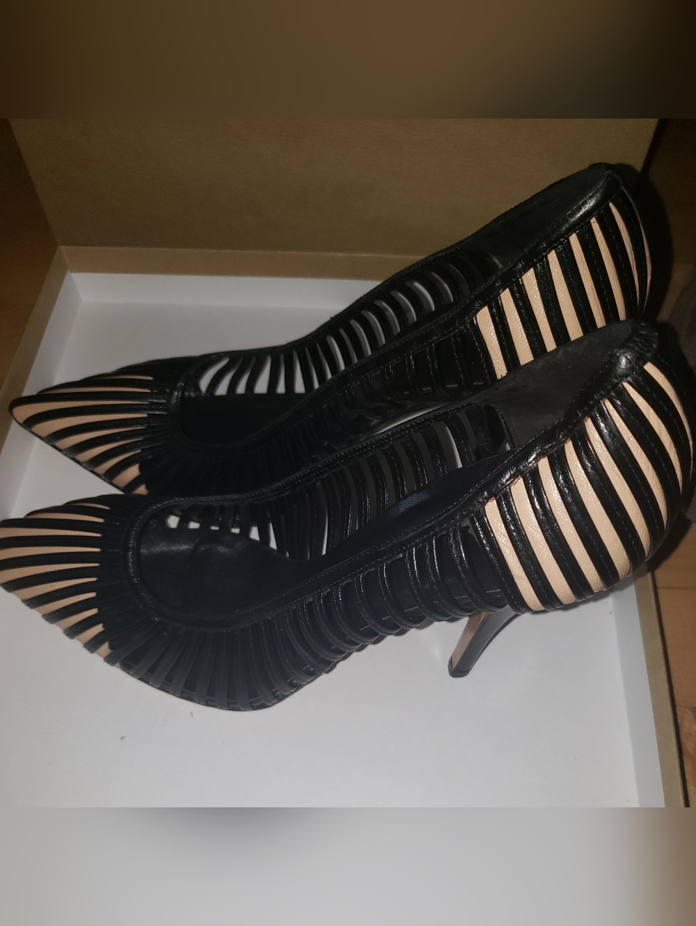 BNWOB Gucci Tom Ford Kate Moss Cage Pointy Black Sillettoes 11 - Picture 11 of 16
